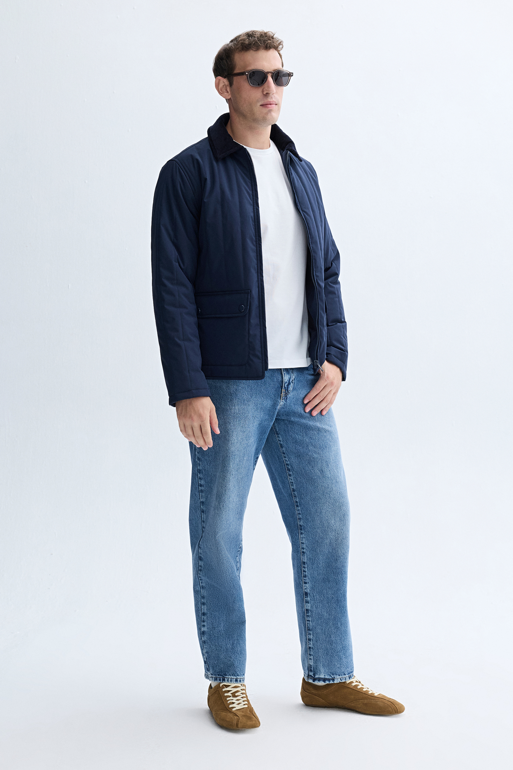 KADİFE YAKA KAPİTONELİ MONT