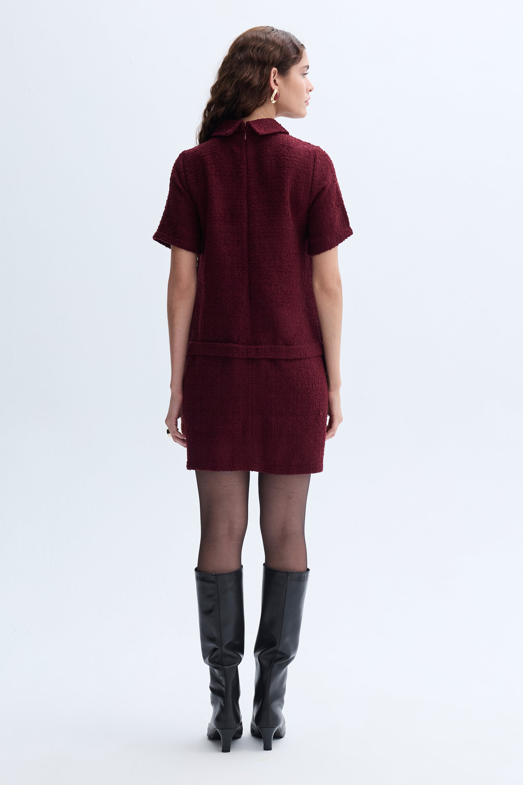 CEP DETAYLI TÜVİT MİNİ ELBİSE