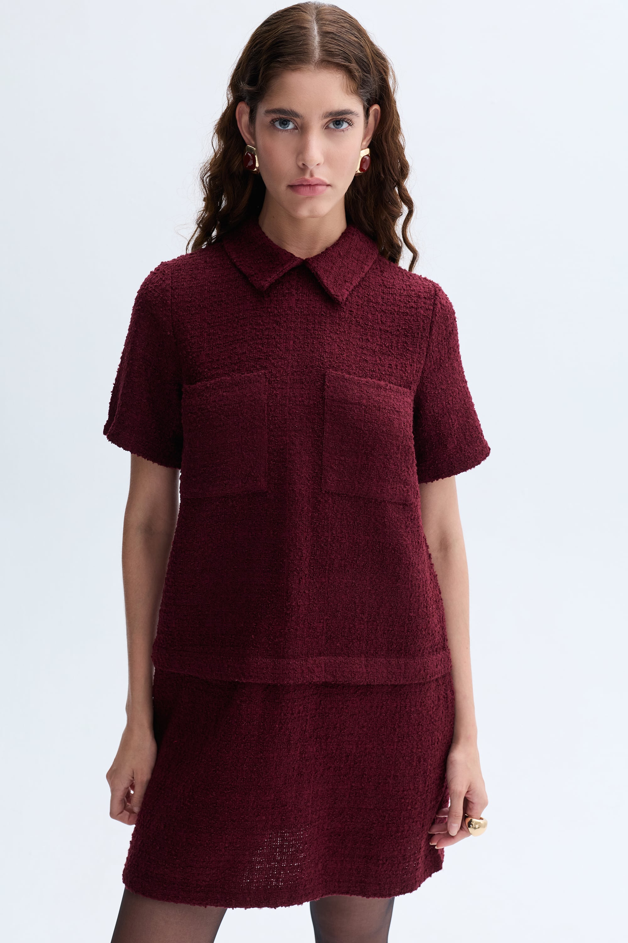 CEP DETAYLI TÜVİT MİNİ ELBİSE