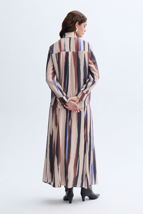 MODAL KARIŞIMLI BASKILI GÖMLEK