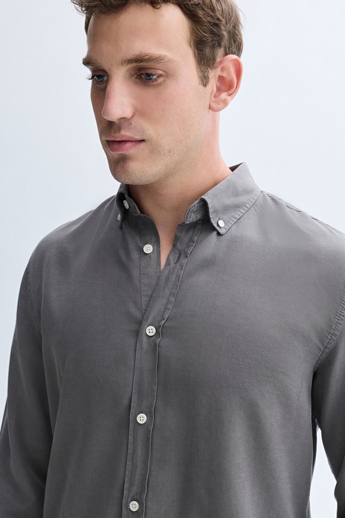 REGULAR FIT UZUN KOLLU LİYOSEL GÖMLEK