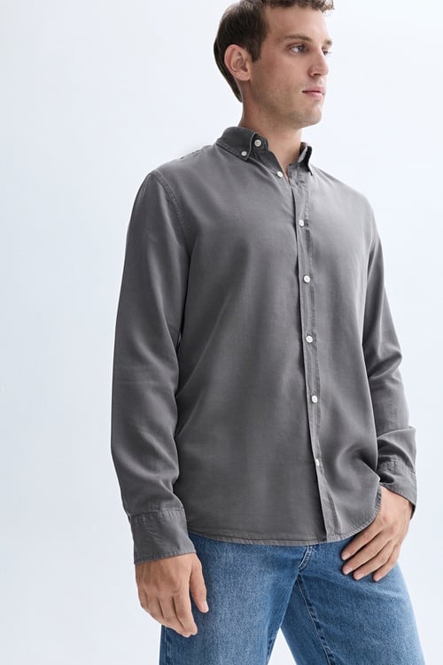 REGULAR FIT UZUN KOLLU LİYOSEL GÖMLEK