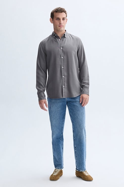 REGULAR FIT UZUN KOLLU LİYOSEL GÖMLEK