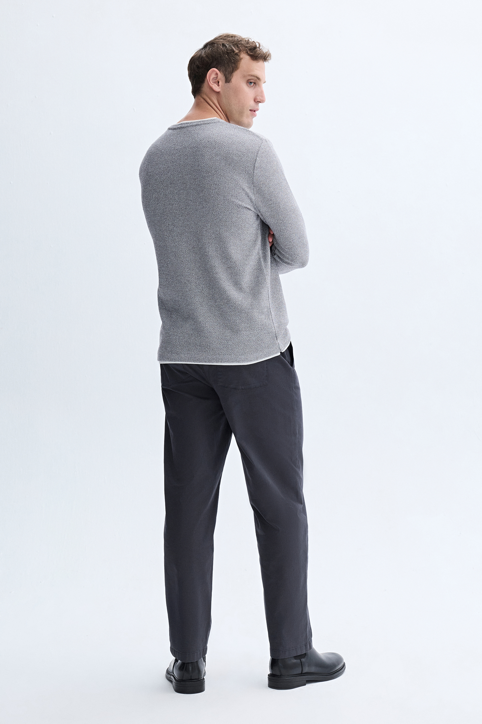 LOOSE FIT BELİ LASTİKLİ PANTOLON