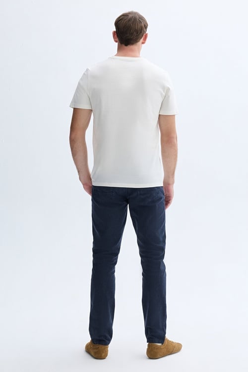 BASKILI BİSİKLET YAKA T-SHIRT