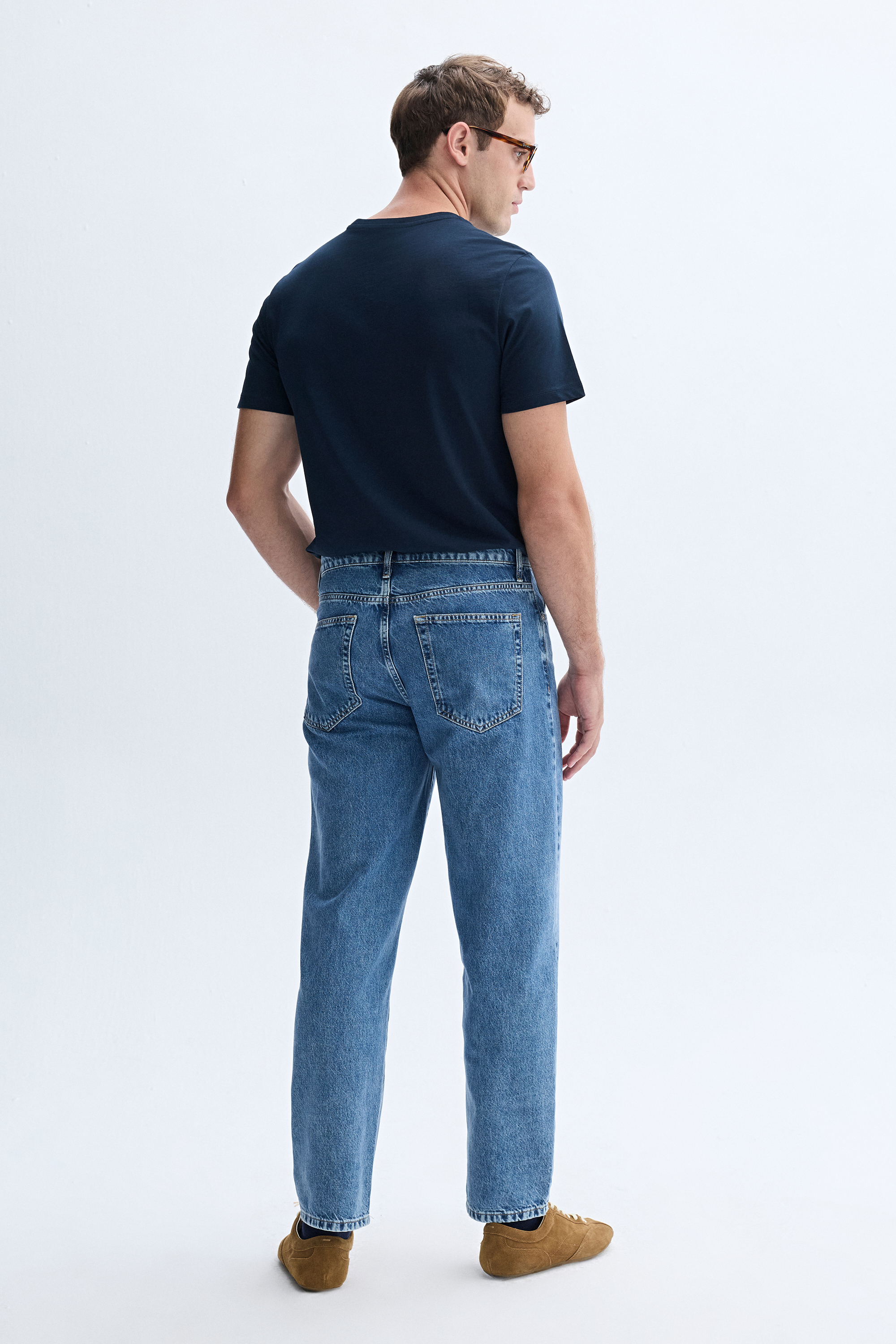 BASKILI BİSİKLET YAKA T-SHIRT