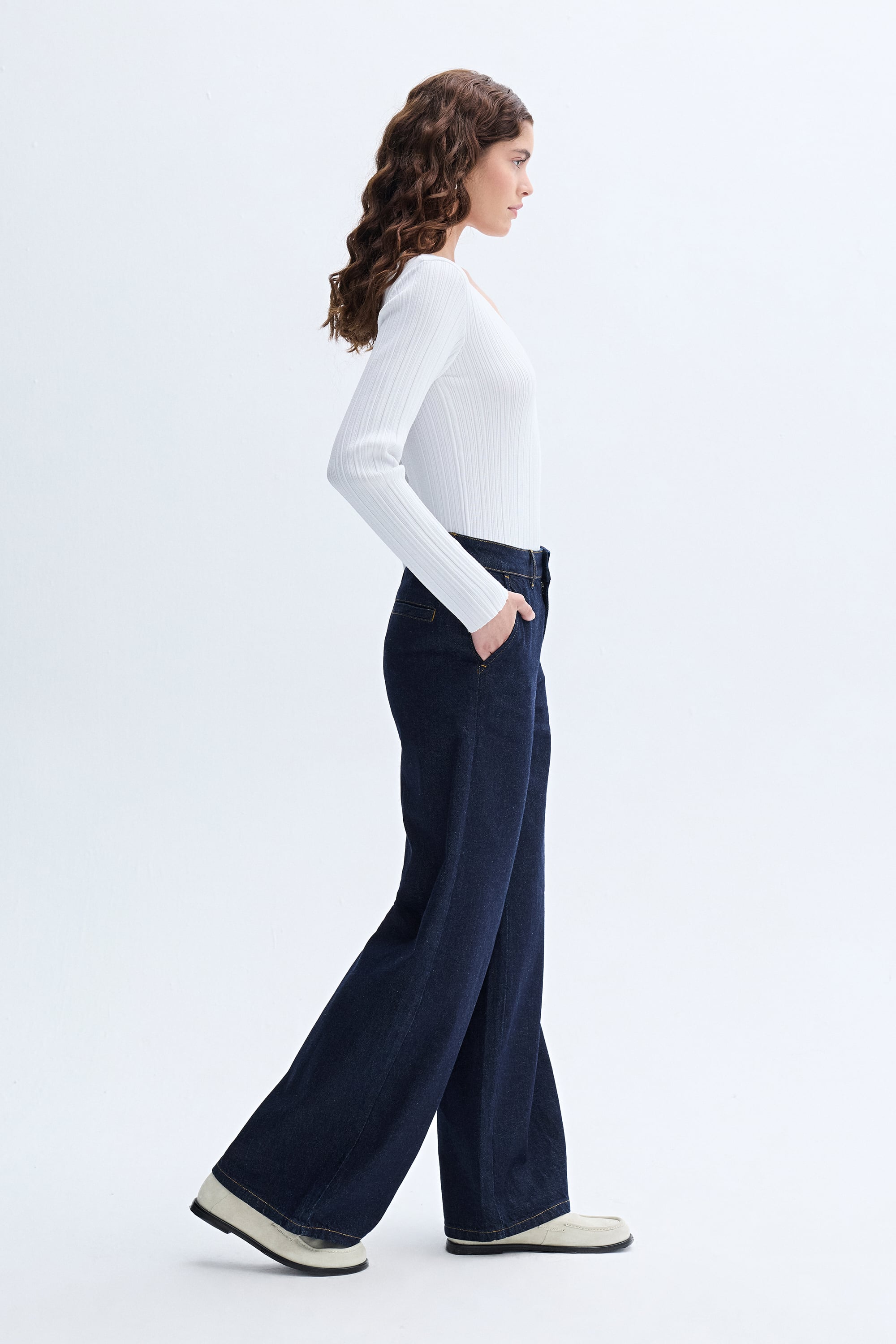 V YAKA FITTED TRİKO KAZAK