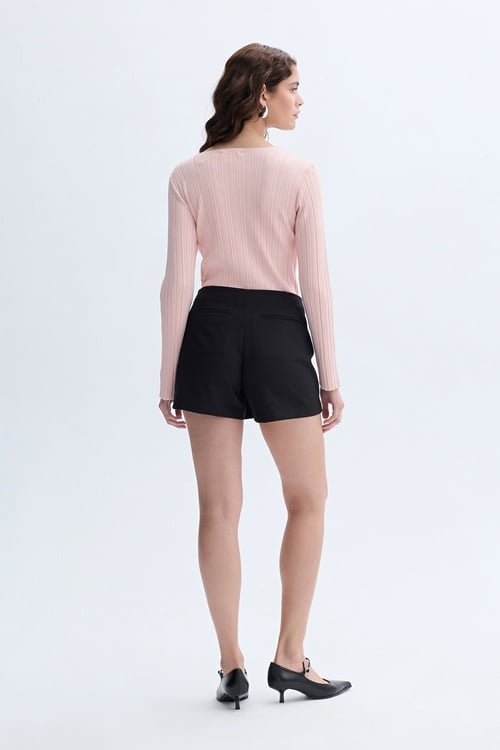 V YAKA FITTED TRİKO KAZAK