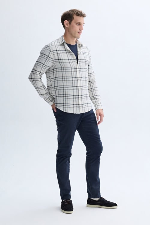 EKOSELİ REGULAR FIT UZUN KOLLU GÖMLEK