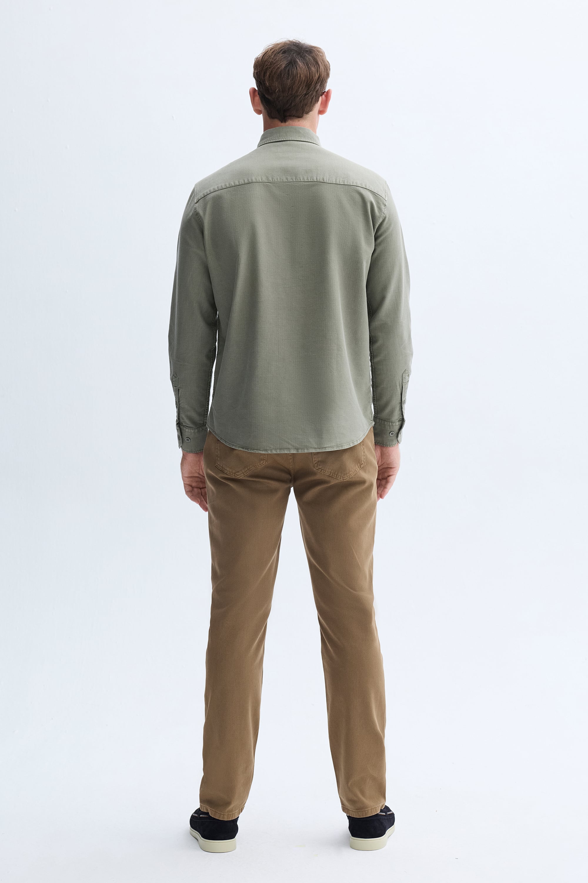 LİYOSEL KARIŞIMLI REGULAR FIT UZUN KOLLU GÖMLEK