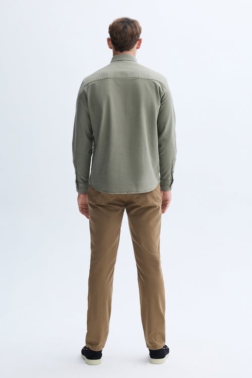 LİYOSEL KARIŞIMLI REGULAR FIT UZUN KOLLU GÖMLEK