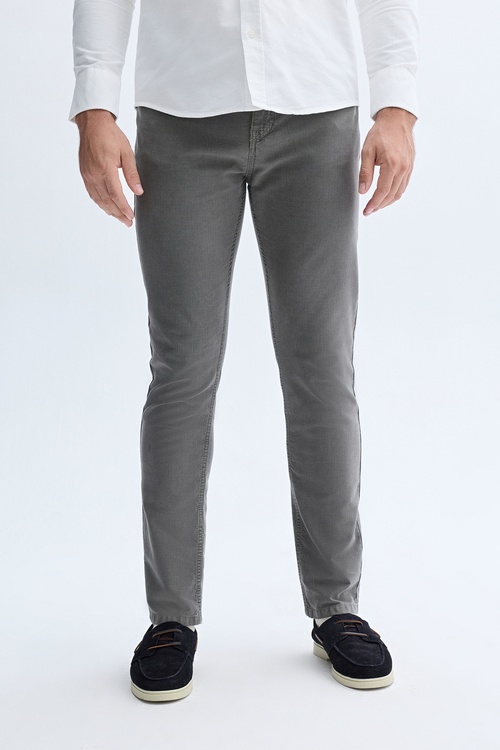 TEKSTÜRLÜ SLIM FIT LİYOSEL KARIŞIMLI PANTOLON