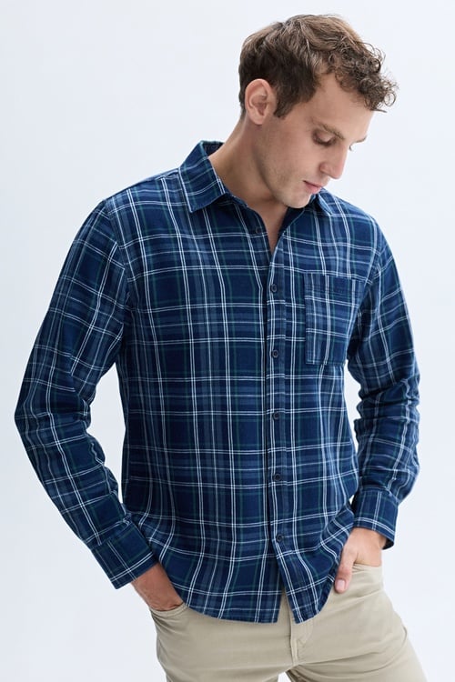 REGULAR FIT EKOSELİ UZUN KOLLU GÖMLEK