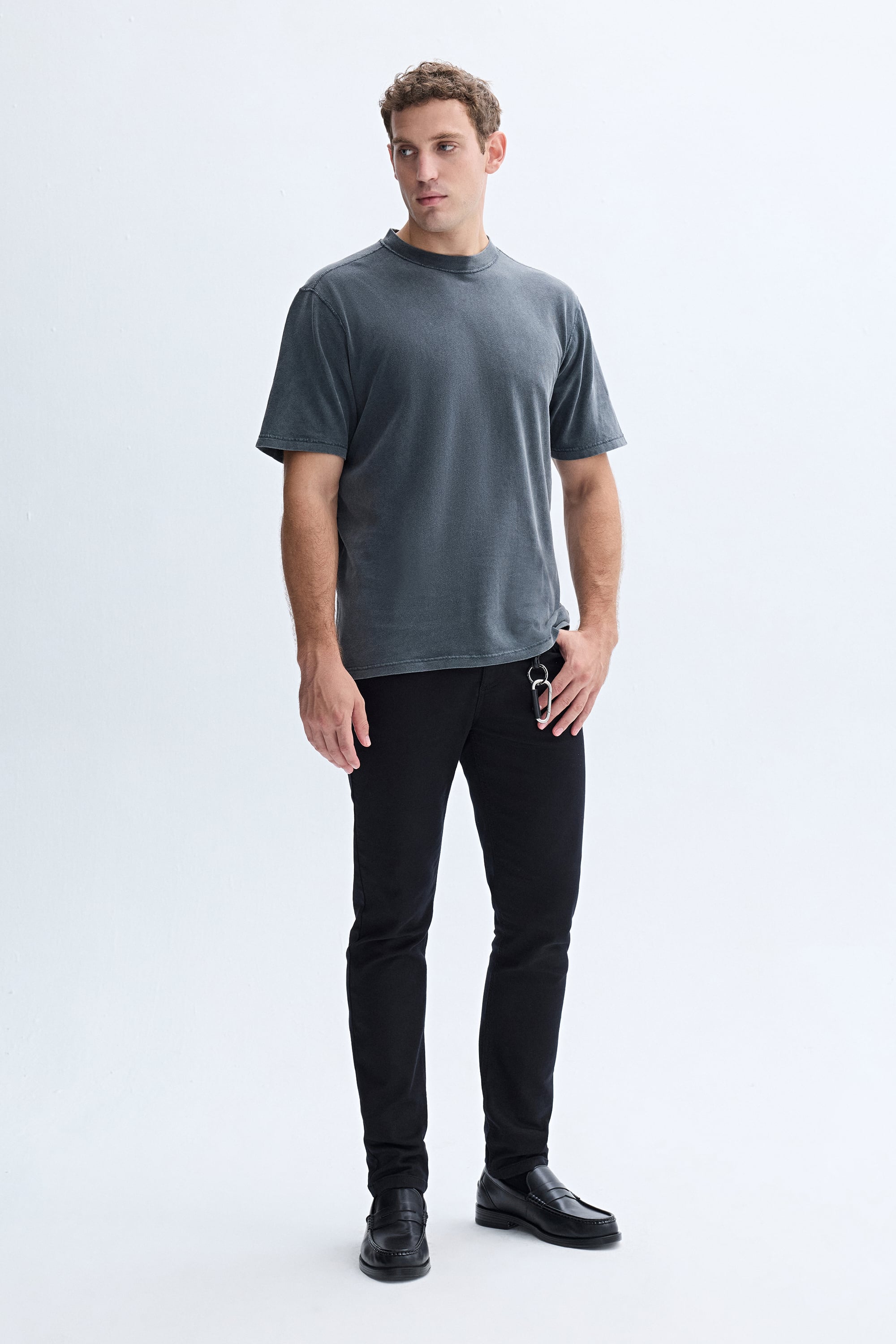 RELAX FIT BİSİKLET YAKA T-SHIRT