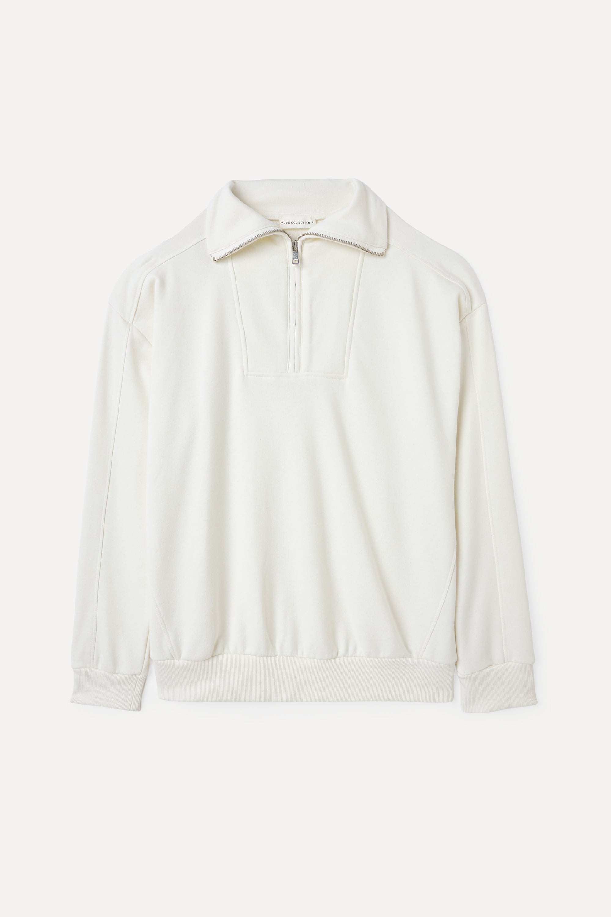 FERMUARLI DİK YAKA SWEATSHIRT