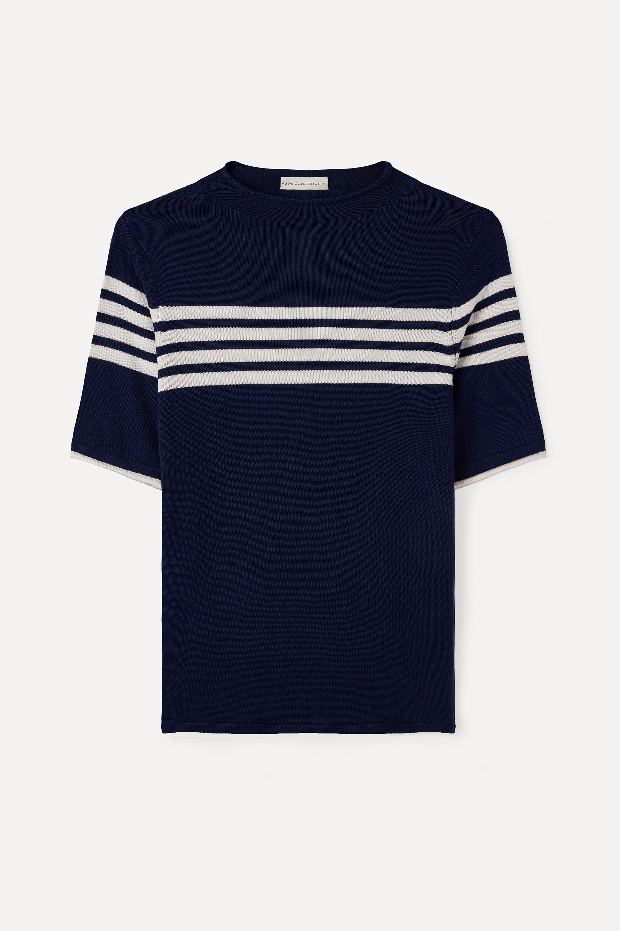 FITTED ÇİZGİLİ KISA KOLLU TRİKO