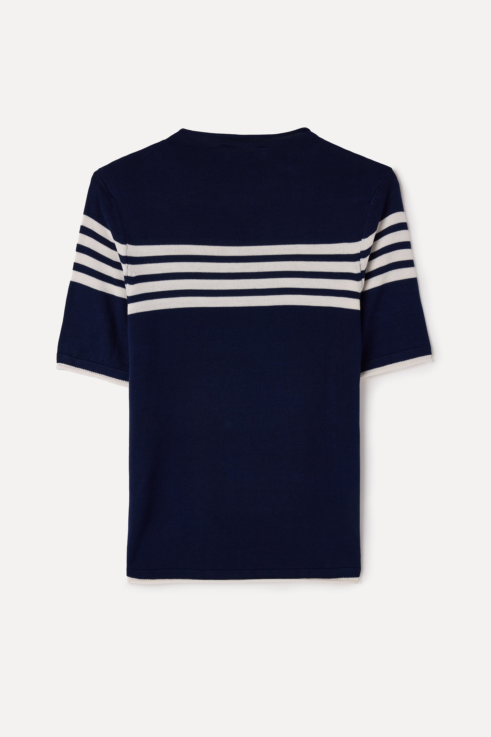 FITTED ÇİZGİLİ KISA KOLLU TRİKO