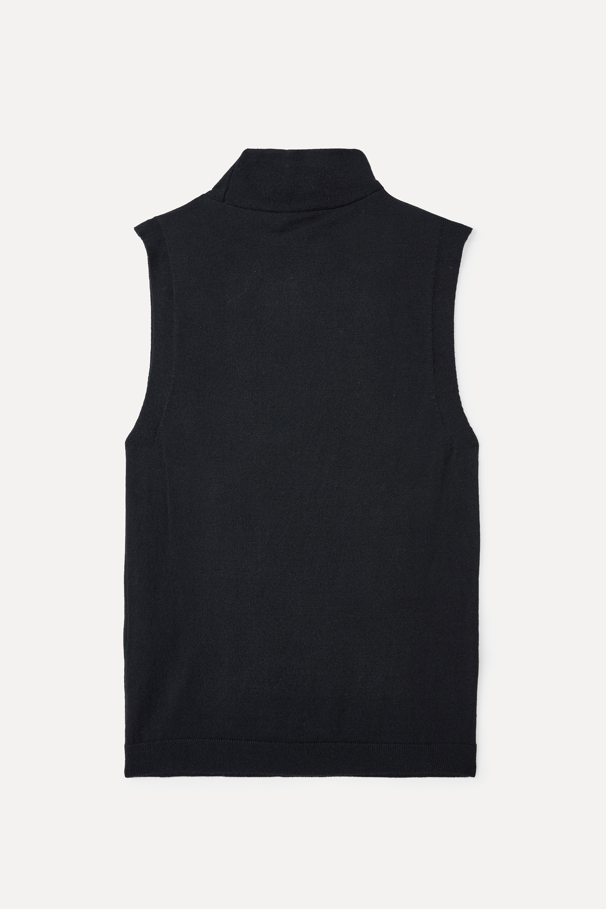 BALIKÇI YAKA CROP KOLSUZ TRİKO