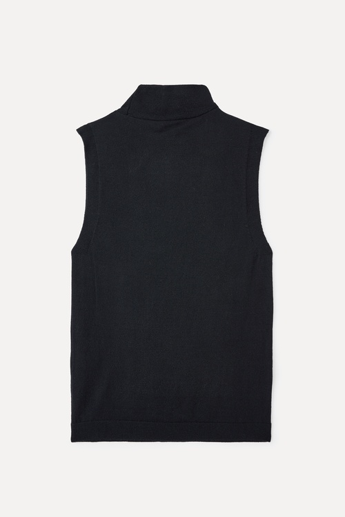  BALIKÇI YAKA CROP KOLSUZ TRİKO