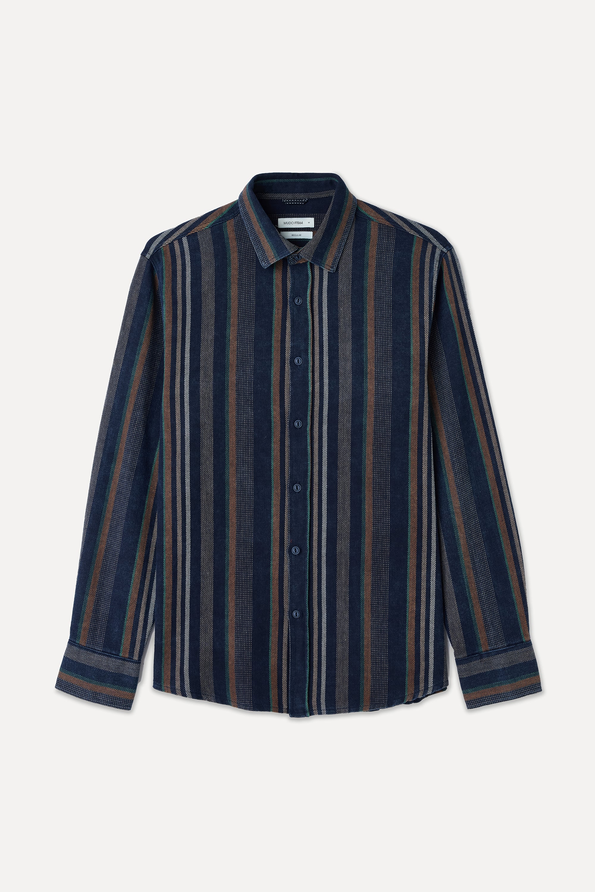 REGULAR FIT ÇİZGİLİ UZUN KOLLU GÖMLEK