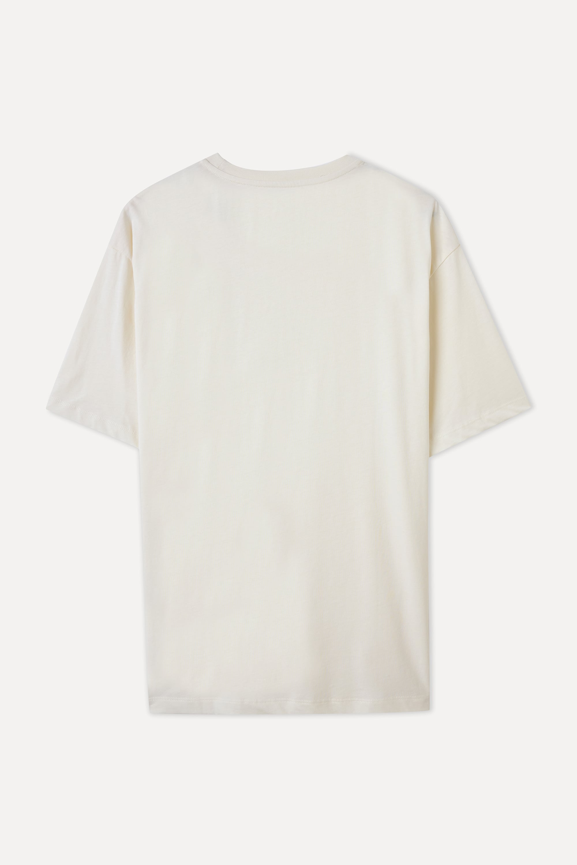 COMFORT FIT BASKILI BİSİKLET YAKA T-SHIRT