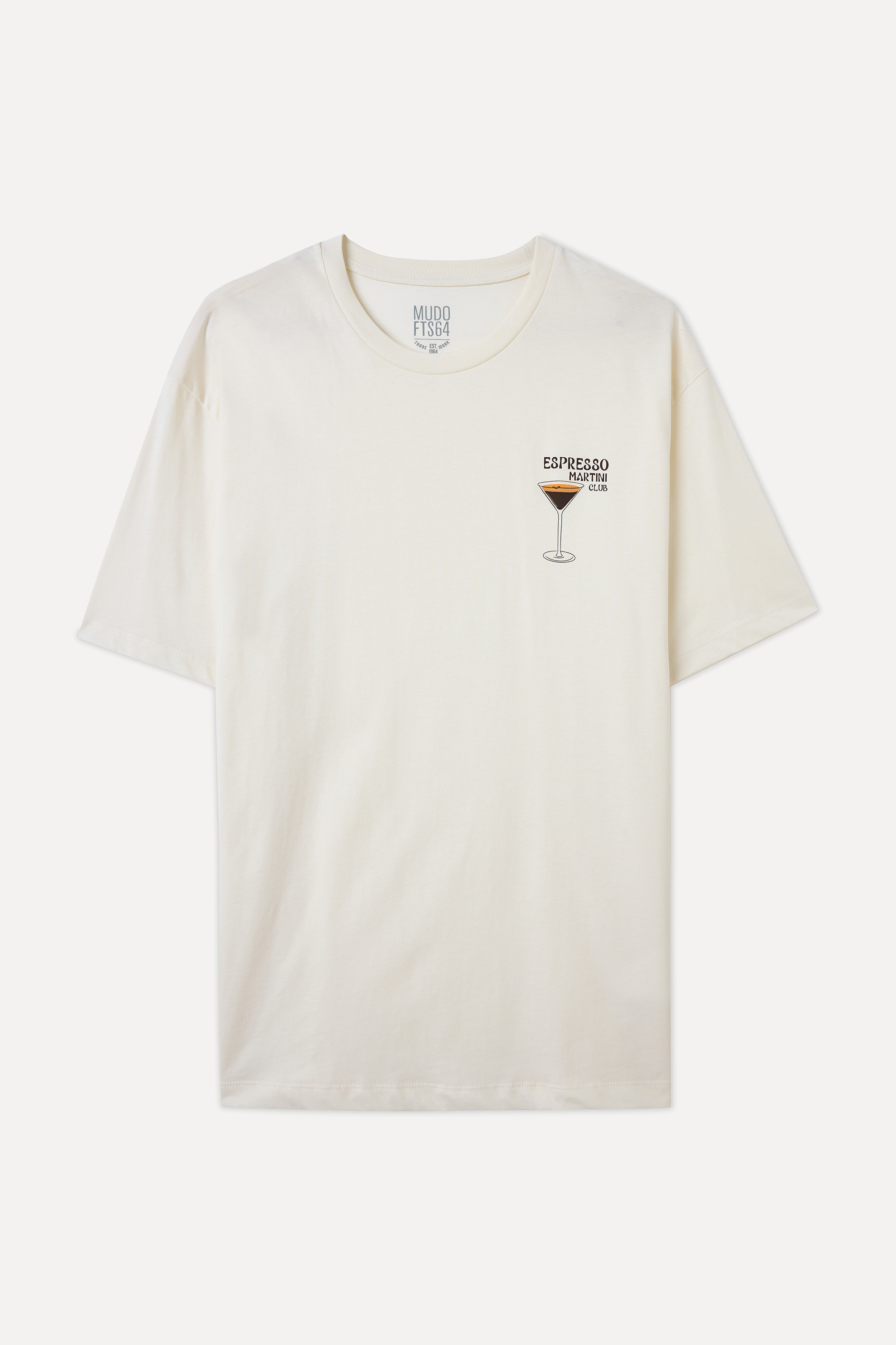 COMFORT FIT BASKILI BİSİKLET YAKA T-SHIRT