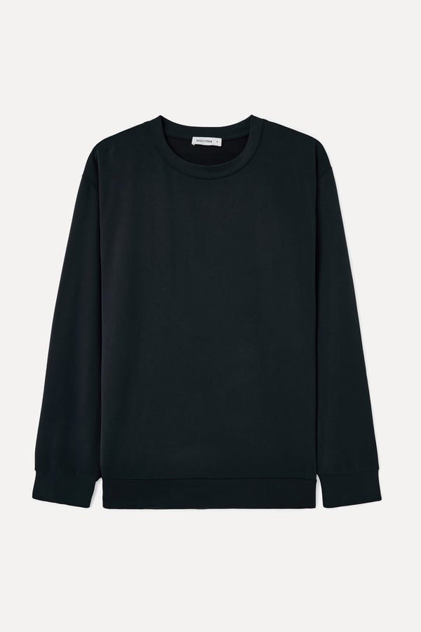 MODAL KARIŞIMLI BİSİKLET YAKA UZUN KOLLU T-SHIRT