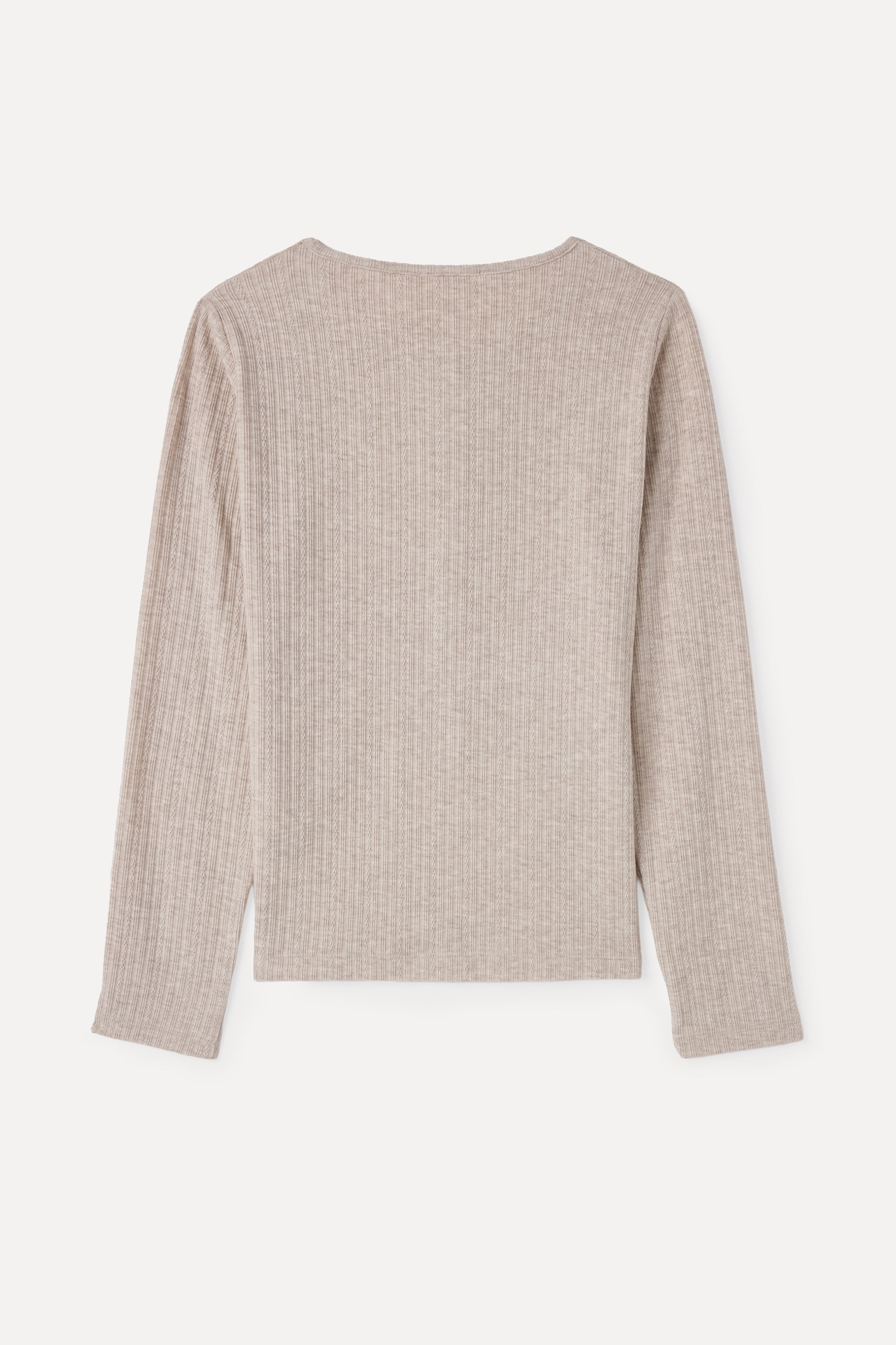 DÜĞMELİ BİSİKLET YAKA UZUN KOLLU T-SHIRT