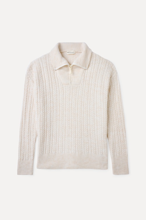  LOOSE FIT SAÇ ÖRGÜLÜ DİK YAKA KAZAK