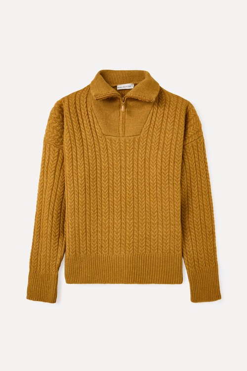  LOOSE FIT SAÇ ÖRGÜLÜ DİK YAKA KAZAK