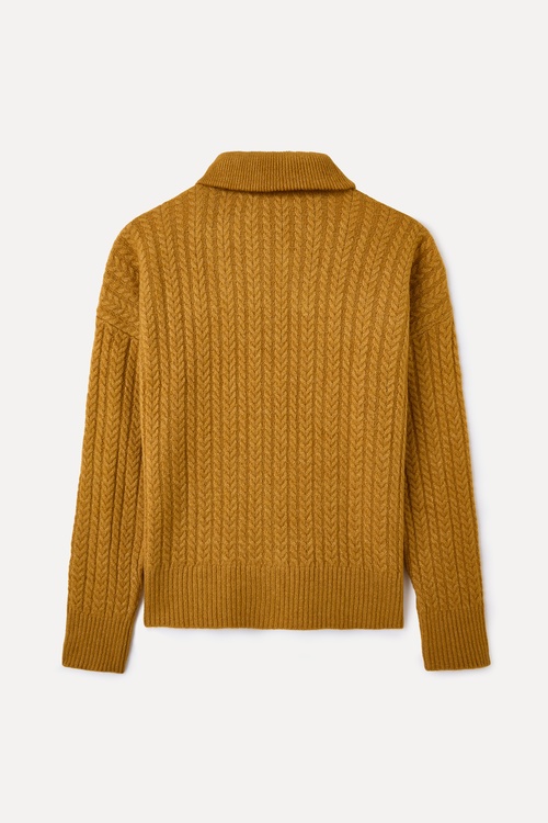  LOOSE FIT SAÇ ÖRGÜLÜ DİK YAKA KAZAK