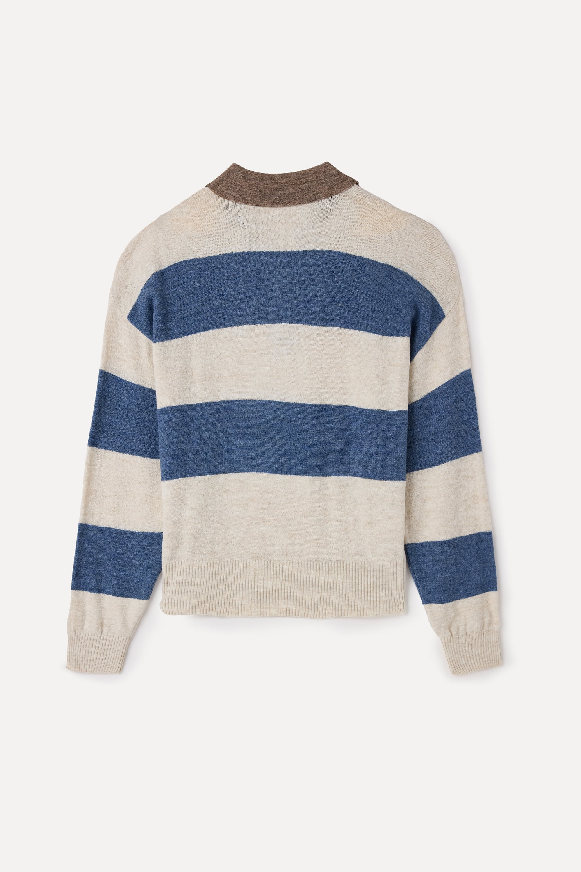 ÇİZGİLİ LOOSE FIT POLO YAKA TRİKO KAZAK