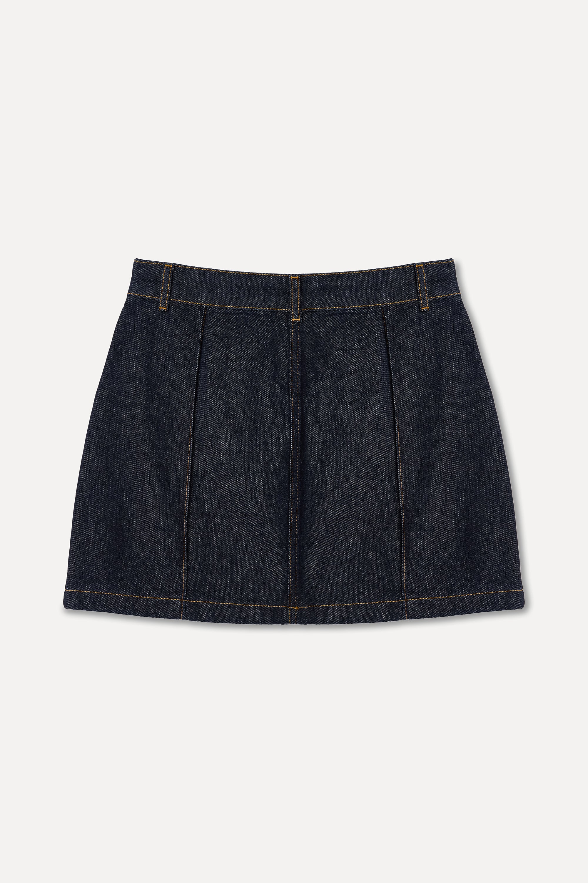 DİKİŞ DETAYLI MİNİ JEAN ETEK