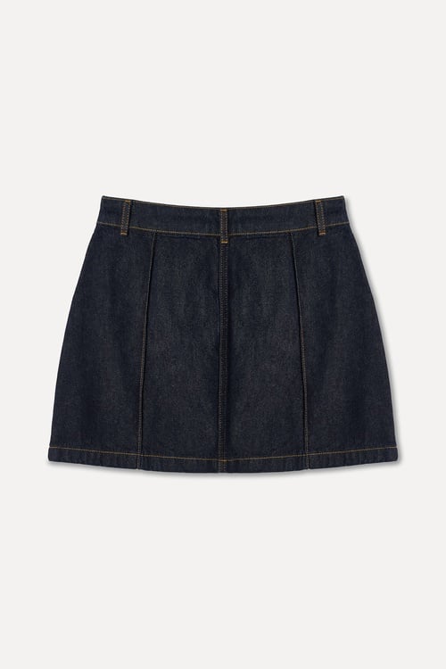  DİKİŞ DETAYLI MİNİ JEAN ETEK