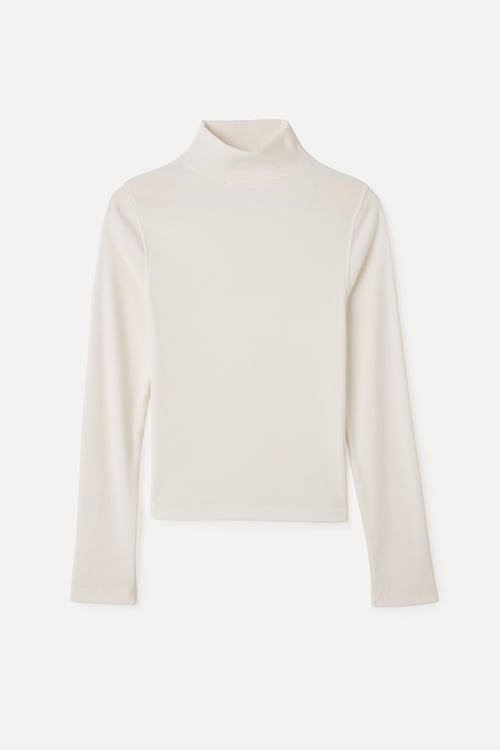 DİK YAKA FITTED BLUZ