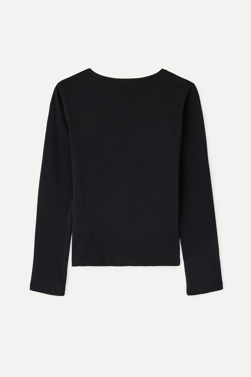  V YAKA UZUN KOLLU T-SHIRT