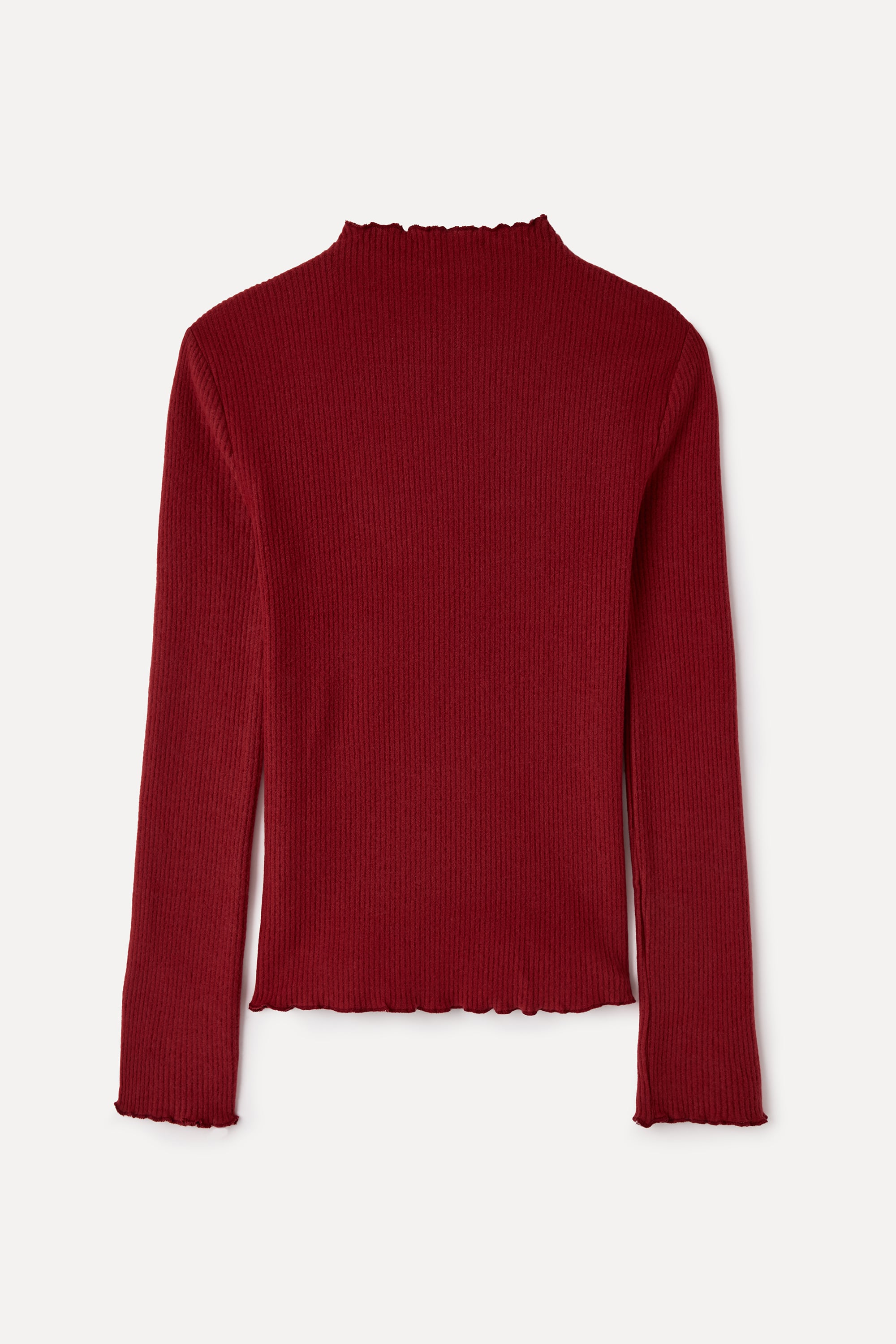 FITTED DİK YAKA UZUN KOLLU T-SHIRT