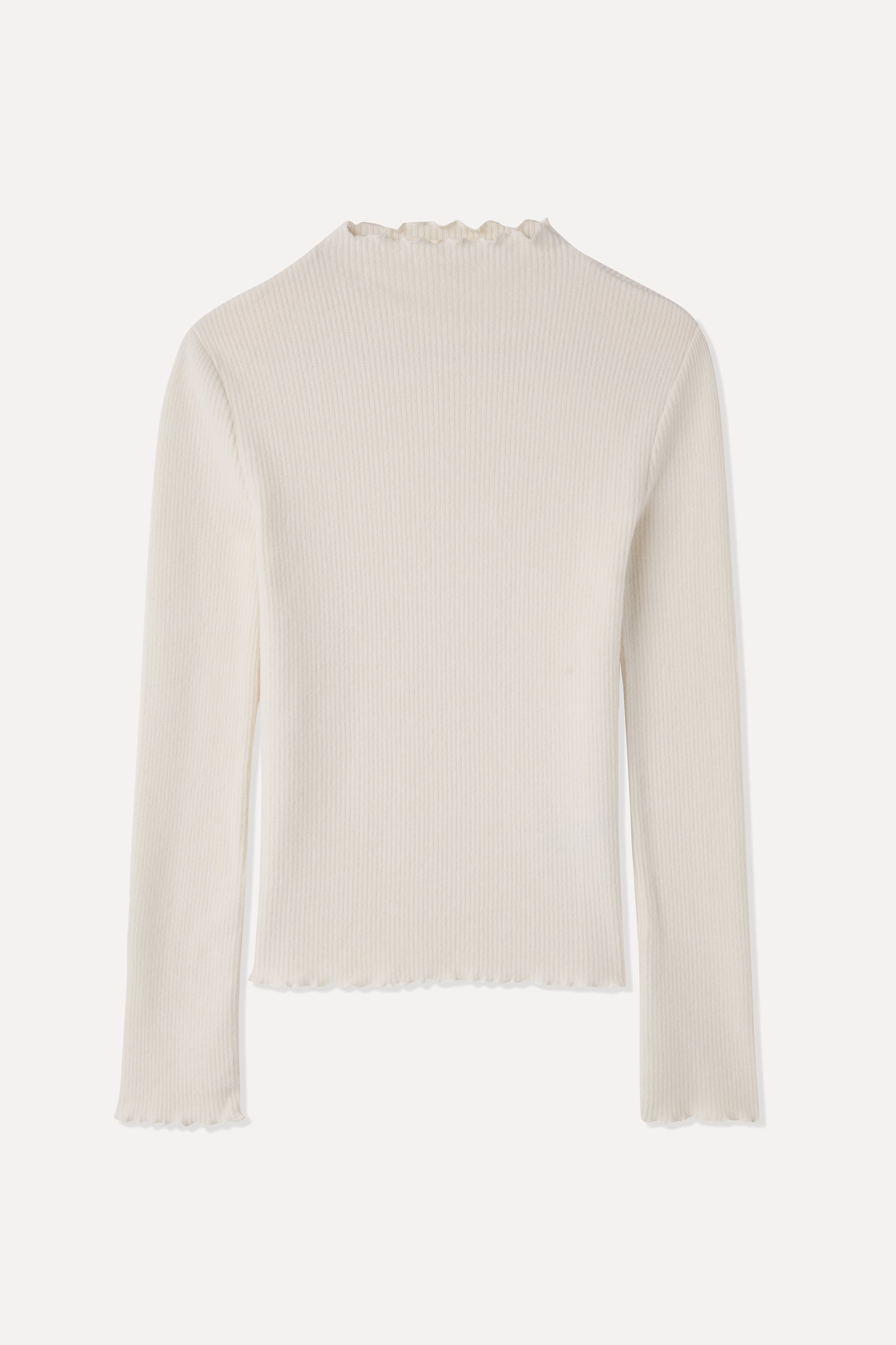 FITTED DİK YAKA UZUN KOLLU T-SHIRT