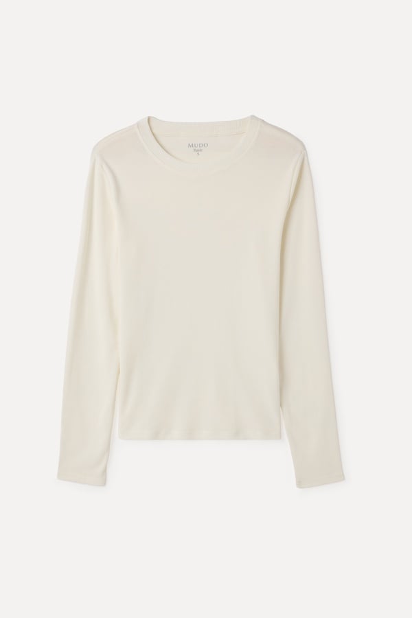 BİSİKLET YAKA UZUN KOLLU T-SHIRT