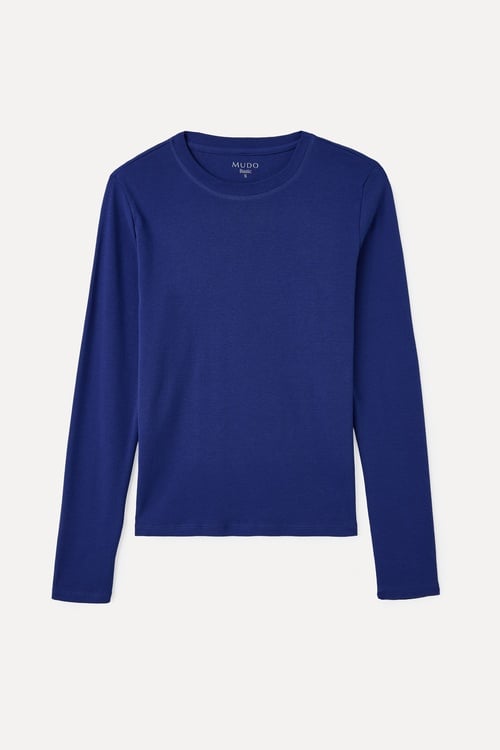 BİSİKLET YAKA UZUN KOLLU T-SHIRT