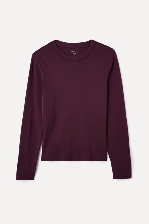 BİSİKLET YAKA UZUN KOLLU T-SHIRT