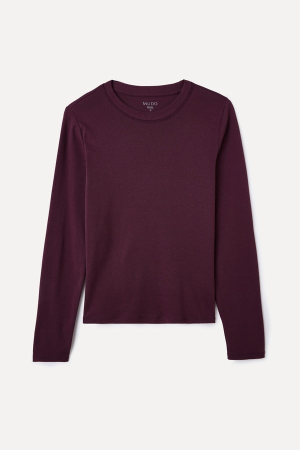 BİSİKLET YAKA UZUN KOLLU T-SHIRT