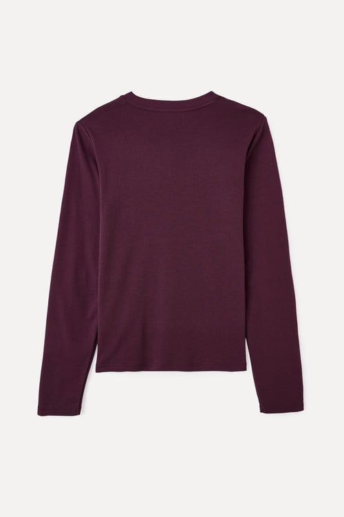 BİSİKLET YAKA UZUN KOLLU T-SHIRT