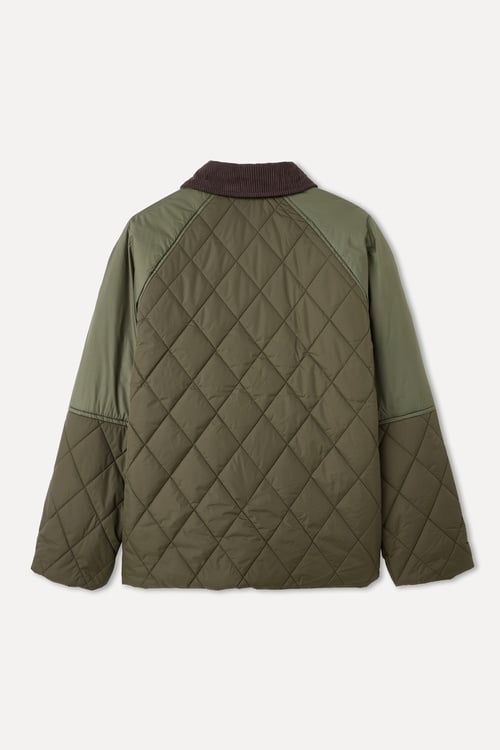 KADİFE YAKA KAPİTONELİ MONT CEKET