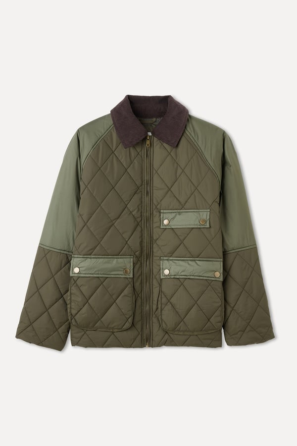 KADİFE YAKA KAPİTONELİ MONT CEKET