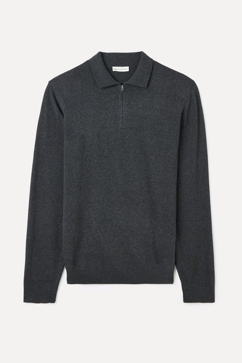  FERMUARLI POLO YAKA TRİKO KAZAK