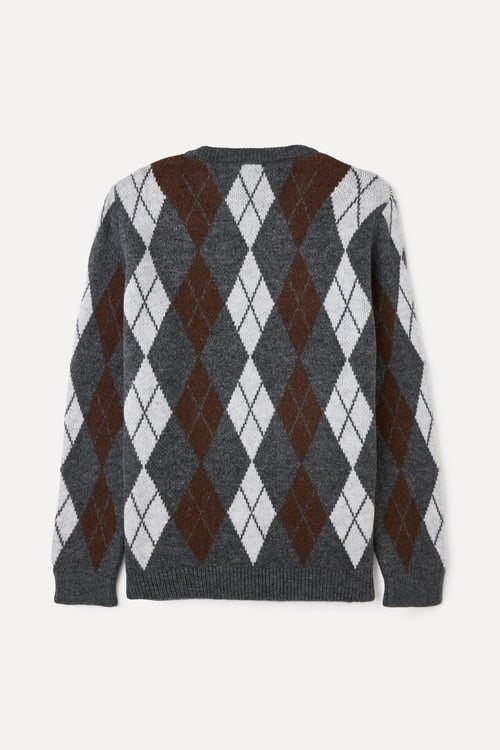  BAKLAVA DESENLİ BİSİKLET YAKA KAZAK