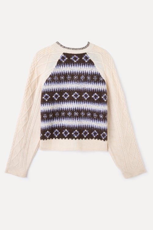  JAKARLI BİSİKLET YAKA HIRKA