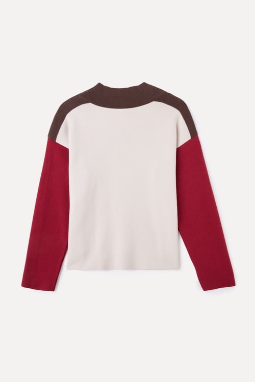  ÇOK RENKLİ DİK YAKA KAZAK