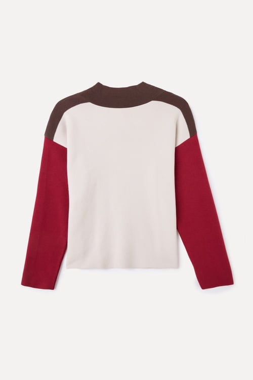  ÇOK RENKLİ DİK YAKA KAZAK